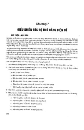 Giáo trình Sửa chữa điện tử thông dụng - Chương 7: Điều khiển tốc độ ô tô bằng điện tử