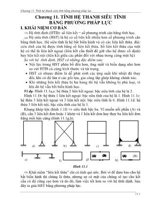 Giáo trình Sức bền vật liệu - Chương 11: Tính hệ thanh siêu tĩnh bằng phương pháp lực