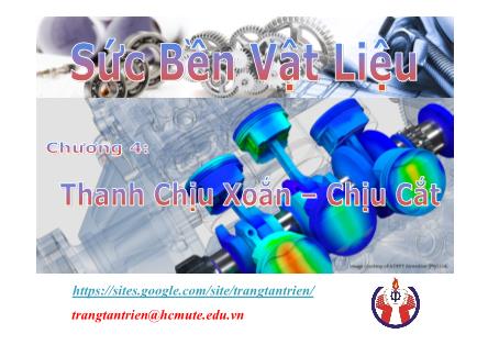 Giáo trình Sức bền Vật liệu - Chương 3: Thanh chịu xoắn - Chịu cắt