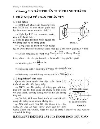 Giáo trình Sức bền vật liệu - Chương 5: Xoắn thuần túy thanh thẳng