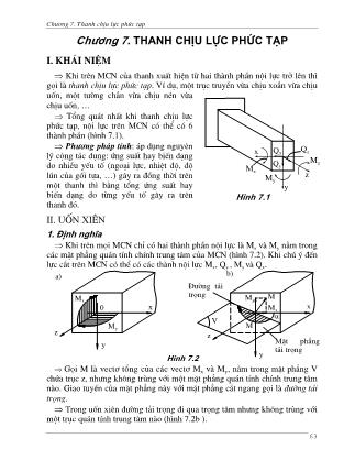 Giáo trình Sức bền vật liệu - Chương 7: Thanh chịu lực phức tạp