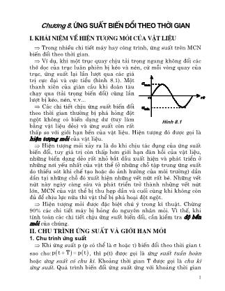 Giáo trình Sức bền vật liệu - Chương 8: Ứng suất biến đổi theo thời gian