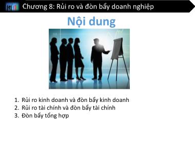 Giáo trình Tài chính doanh nghiệp - Chương 8: Rủi ro và đòn bẩy doanh nghiệp