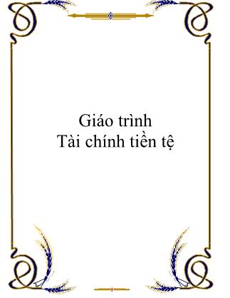 Giáo trình Tài chính tiền tệ (Bản đẹp)