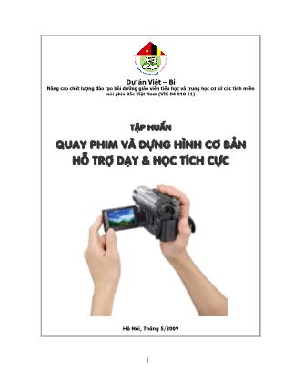 Giáo trình Tập huấn quay phim và dựng hình cơ bản hỗ trợ dạy và học tích cực