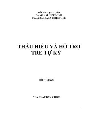 Giáo trình Thấu hiểu và hỗ trợ trẻ tự kỷ