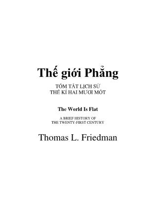 Giáo trình Thế giới phẳng