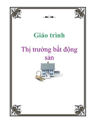 Giáo trình Thị trường bất động sản