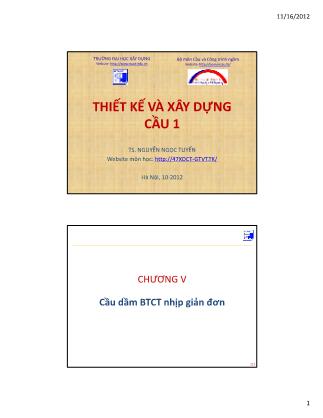 Giáo trình Thiết kế và xây dựng cầu 1 - Chương 5: Cầu dầm BTCT nhịp giản đơn