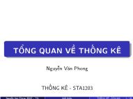 Giáo trình Thống kê - Chương 1: Tổng quan về thống kê - Nguyễn Văn Phong