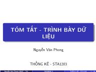 Giáo trình Thống kê - Chương 3: Tóm tắt - Trình bày dữ liệu - Nguyễn Văn Phong