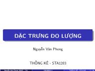 Giáo trình Thống kê - Chương 4: Đặc trưng đo lường - Nguyễn Văn Phong