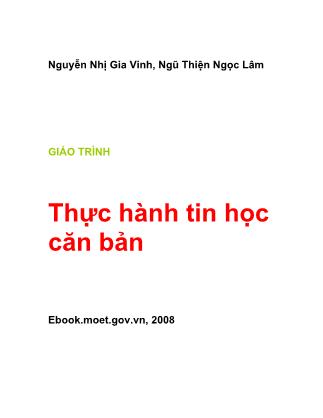 Giáo trình Thực hành tin học căn bản (Phần 1)