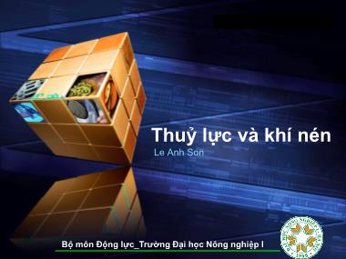 Giáo trình Thủy lực và khí nén - Lê Anh Sơn