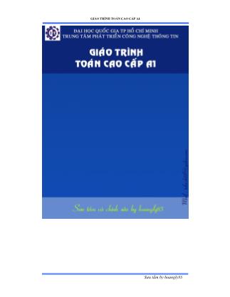 Giáo trình Toán cao cấp A1