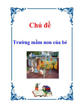 Giáo trình Trường mầm non của bé