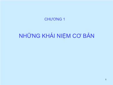 Giáo trình Truyền động điện - Chương 1: Những khái niệm cơ bản