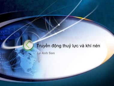 Giáo trình Truyền động Thủy lực và khí nén - Lê Anh Sơn