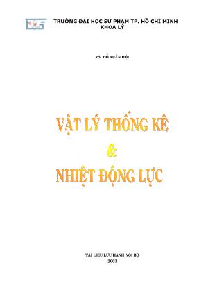 Giáo trình Vật lý thống kê và nhiệt động lực