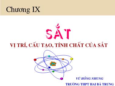 Giáo trình Vị trí cấu tạo Tính chất của sắt