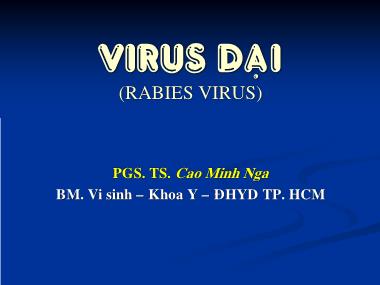 Giáo trình Virus dại - Cao Minh Nga