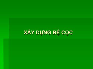 Giáo trình Xây dựng bệ cọc