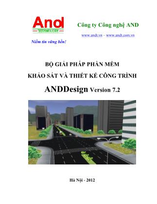 Tài liệu Bộ giải pháp phần mềm khảo sát và thiết kế công trình ANDDesign Version 7.2