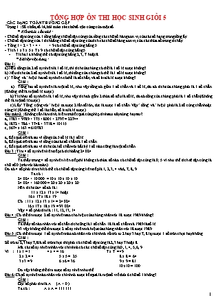 Tài liệu Tổng hợp ôn thi học sinh giỏi 5