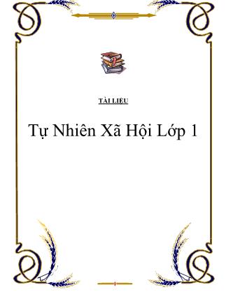 Tài liệu Tự nhiên Xã hội Lớp 1