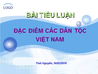 Tiểu luận Đặc điểm các dân tộc Việt Nam