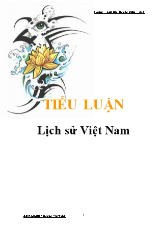 Tiểu luận Lịch sử Việt Nam