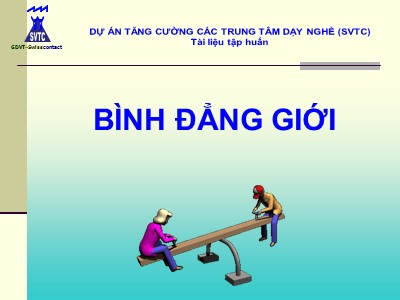 Bài giảng Bình đẳng giới (Bản đẹp)