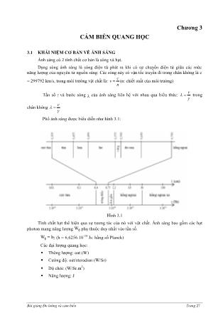 Bài giảng Đo lường và cảm biến - Chương 3: Cảm biến quang học