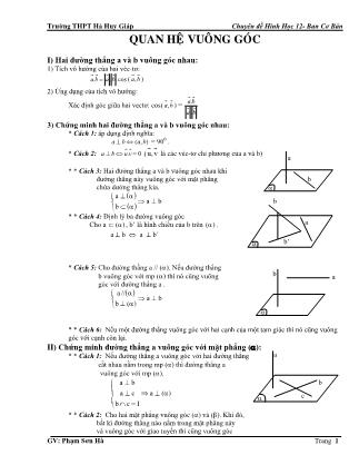 Bài giảng Hình học 12