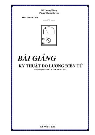 Bài giảng Kĩ thuật đo lường điện tử