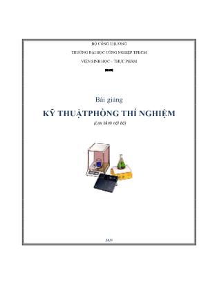 Bài giảng Kĩ thuật phòng thí nghiệm (Bản đẹp)