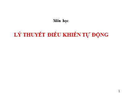 Bài giảng Lý thuyết điều khiển tự động - Chương 6: Mô tả toán học hệ thống điều khiển rời rạc