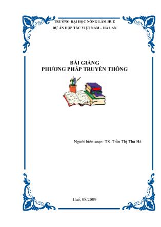 Bài giảng Phương pháp truyền thông - Trần Thị Thu Hà