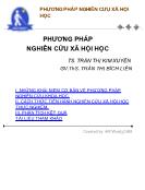 Bài giảng Quy trình và phương pháp điều tra xã hội học - Trần Thị Kim Xuyến