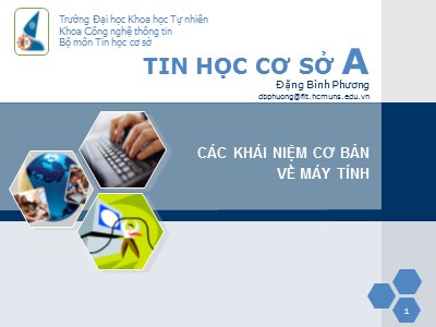 Bài giảng Tin học Cơ sở - Chương 1: Các khái niệm cơ ban về máy tính - Đặng Bình Phương