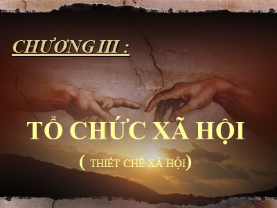 Bài giảng Tổ chức xã hội (Thiết chế xã hội)