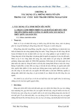 Bài giảng Truyền thống chống giặc ngoại xâm của dân tộc Việt Nam - Chương 2: Tác dụng của những nhân tố lớn trong các cuộc đấu tranh chống ngoại xâm - Bùi Văn Hùng