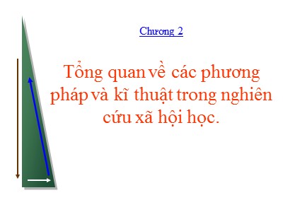 Bài giảng Xã hội học đại cương - Chương 2: Tổng quan về các phương pháp và kĩ thuật trong nghiên cứu xã hội học