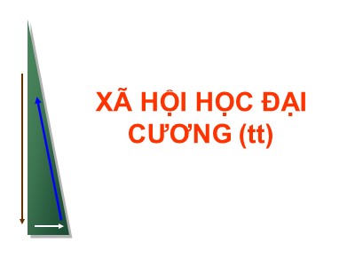 Bài giảng Xã hội học đại cương (Tiếp theo)