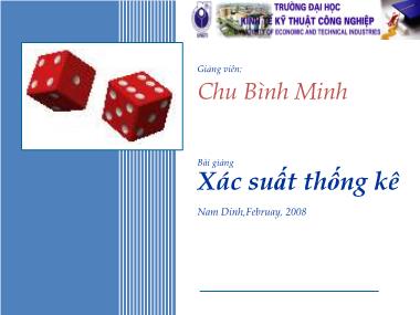 Bài giảng xác suất thống kê - Chương 6: Kiểm định giả thiết thống kê - Chi Bình Minh