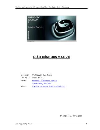 Giáo trình 3DS Max 9.0 - Nguyễn Duy Thanh