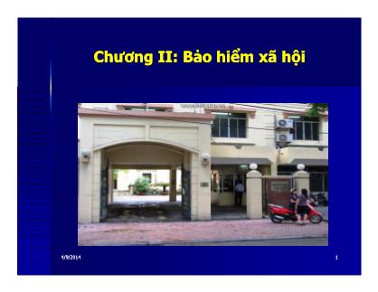 Giáo trình An sinh xã hội - Chương 2: Bảo hiểm xã hội