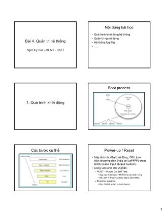 Giáo trình Bài mở đầu - Bài 4: Quản trị hệ thống - Ngô Duy Hòa