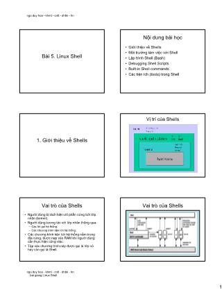 Giáo trình Bài mở đầu - Bài 5: Linux Shell - Ngô Duy Hòa