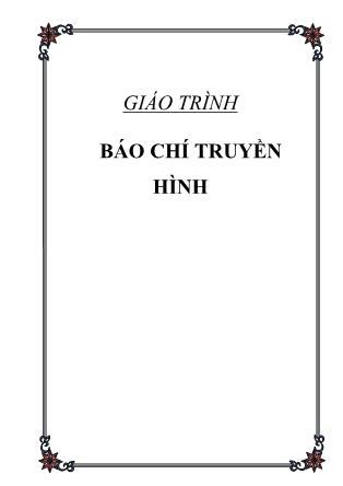 Giáo trình Báo chí truyền hình